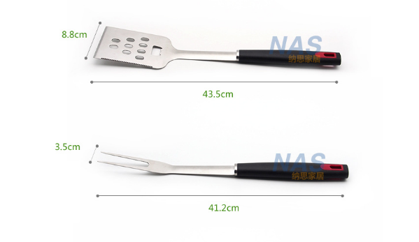 4PCS-BBQ-Stainless-Steel-Barbecue-Utensils-Kit-Outdoor-Grill-Tools-Brush-Tong-Tools-Kit-1708219-9