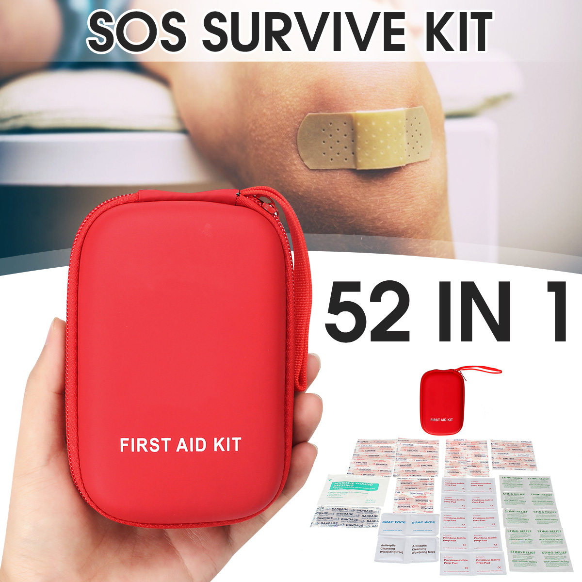 52Pcs-PU-Waterproof-First-Aid-Kit-EVA-Portable-Outdoor-Emergency-Bag-Gift-Emergency-Bag-1587201-2
