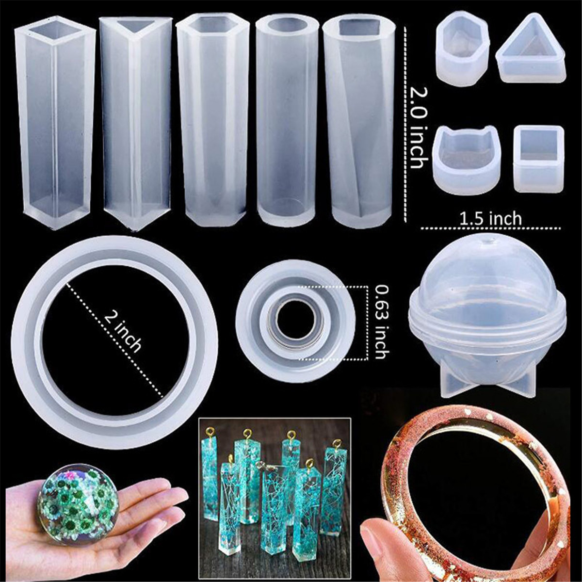 83x-Silicone-Resin-Casting-Mold-Tool-Sets-Kit-DIY-Pendant-Jewelry-Bracelet-Making-1808640-3
