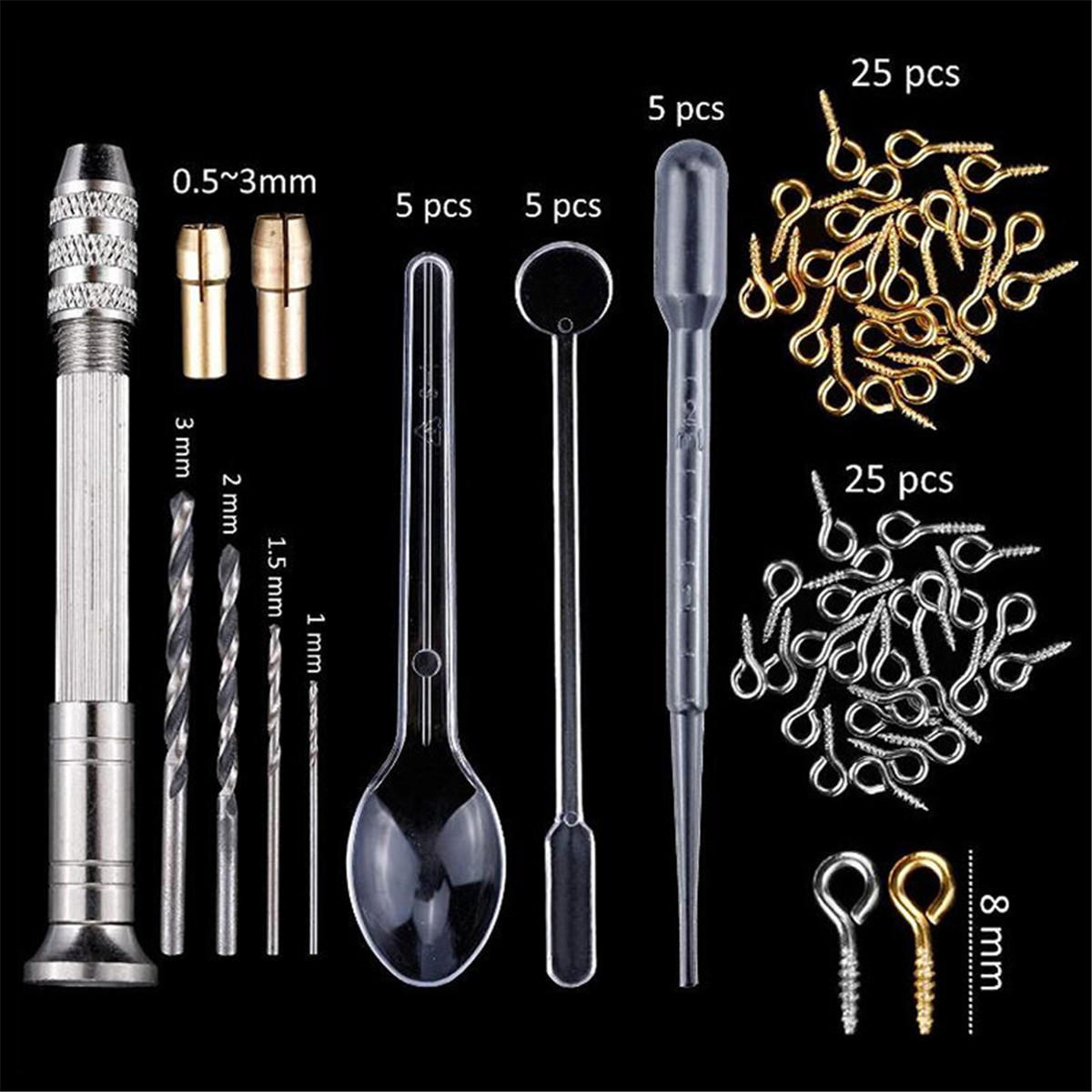 83x-Silicone-Resin-Casting-Mold-Tool-Sets-Kit-DIY-Pendant-Jewelry-Bracelet-Making-1808640-4