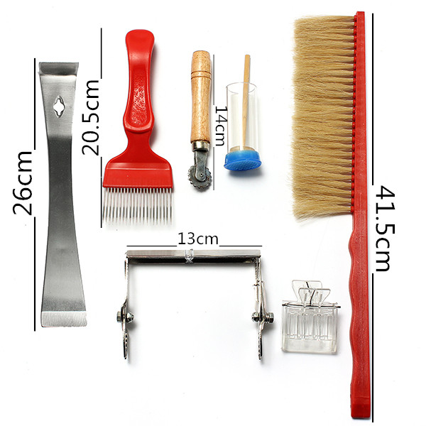 8PCS-BEE-Equipment-Smoker-Brush-Uncapping-Fork-Queen-Catcher-Comb-Tool-Beekeeping-1167561-4