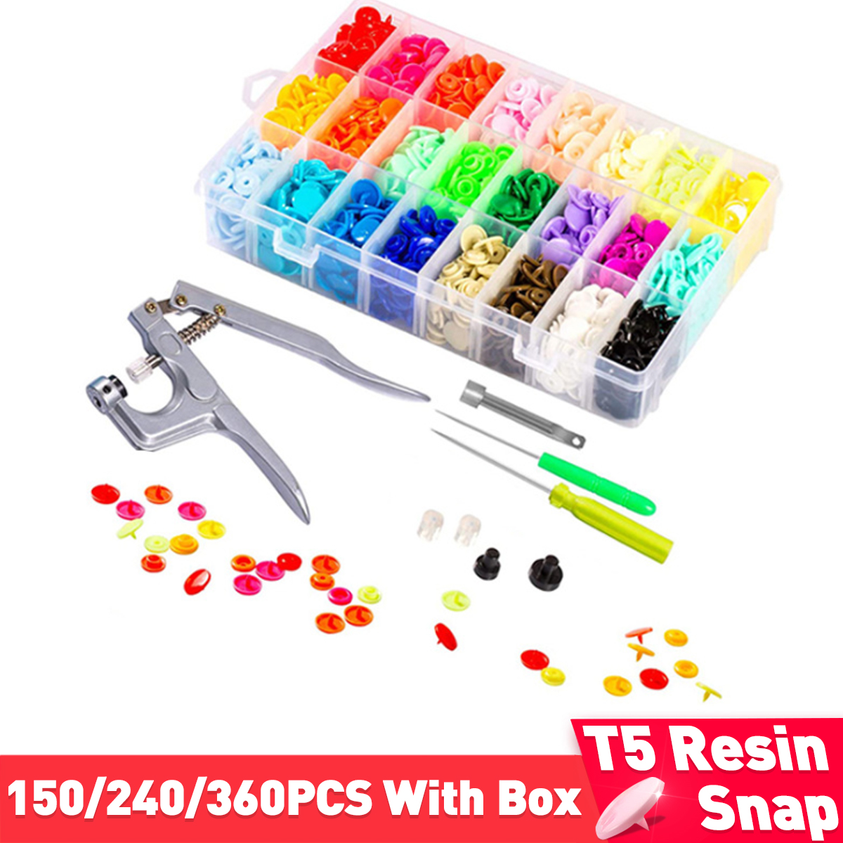 T5-Plastic-Fastener-Snap-150240360Pcs-Closures-Buttons-for-Cloth-Resin-Press-1708775-1