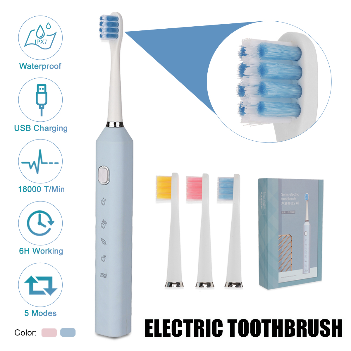 18000rpm-Electric-Toothbrush-5-Modes-Tooth-Cleaner-IPX7-Waterproof-For-Above-Over-12-Years-Old-1869980-3