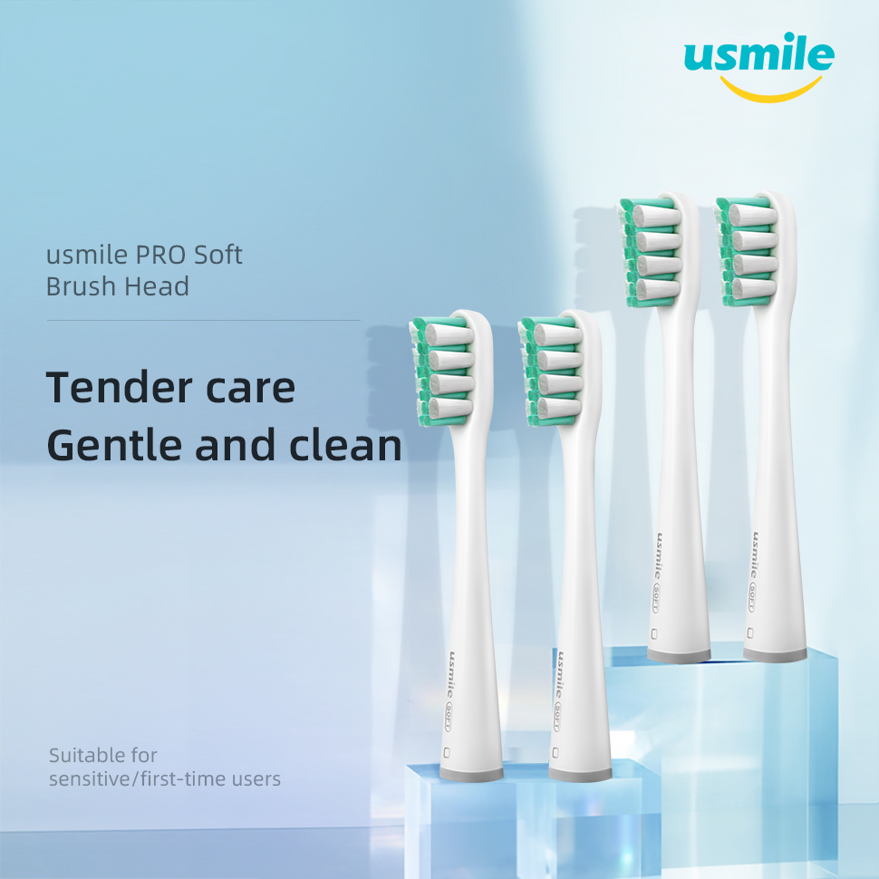 Usmile-4PCS-Soft-Grey-Electric-Toothbrush-Heads-Replacement-Brush-Heads-For-Sensitive-Gums-Works-Wit-1959709-5
