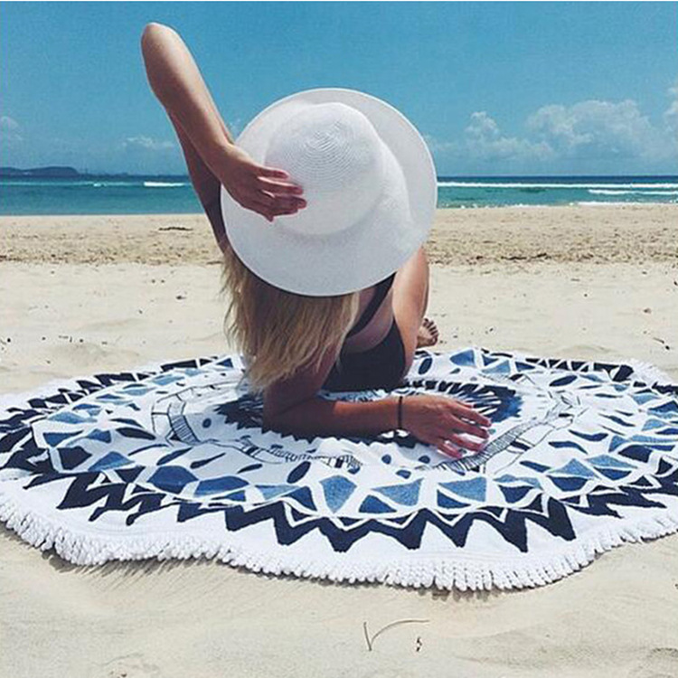 150cm-European-Style-Thin-Polyester-Fiber-Beach-Yoga-Towel-Round-Bed-Sheet-Tapestry-Tablecloth-1069391-4