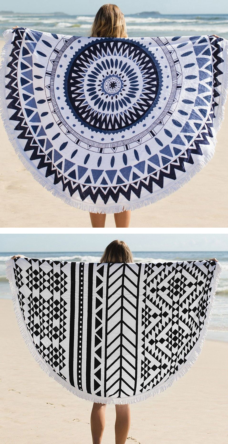 150cm-Pure-Cotton-Bohemia-Roud-Tassel-Knitted-Beach-Towel-Lantern-Towel-Home-Blanket-1015769-2