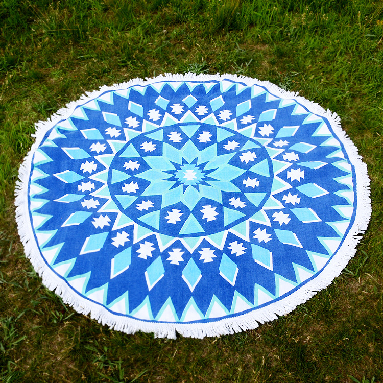 150cm-Pure-Cotton-Cut-Pile-Printing-Round-Beach-Towel-Yoga-Mat-Bed-Sheet-Tapestry-Tablecloth-1073160-6