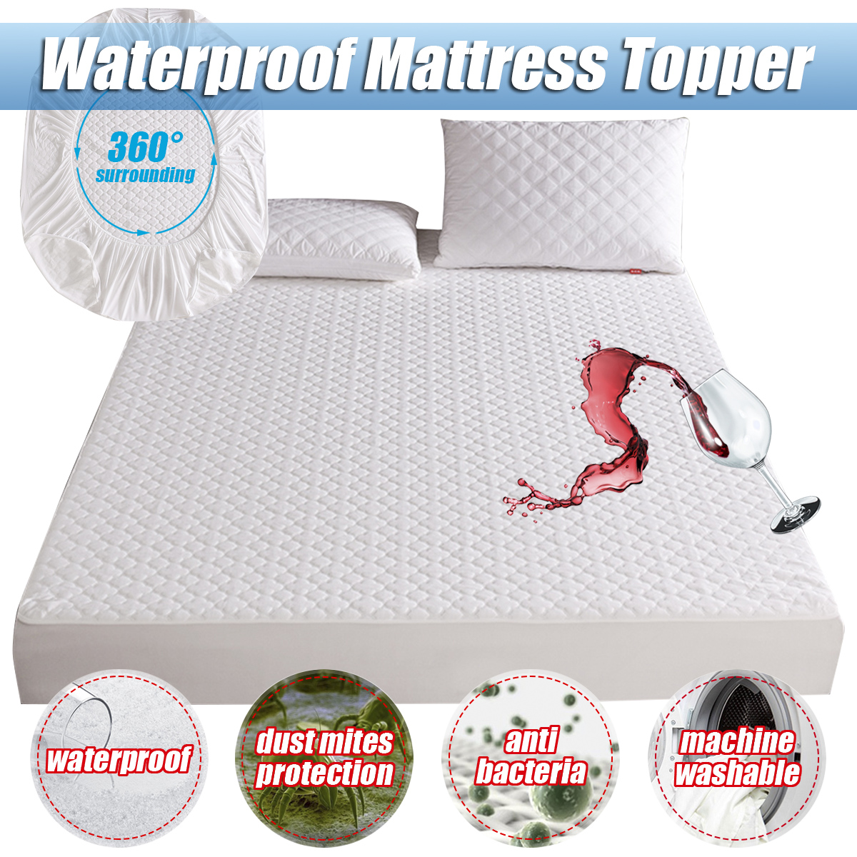 Multi-size-Washable-White-Quilted-Mattress-Covers-Waterproof-Protector-Pad-With-Tightly-Elastic-Band-1692754-1