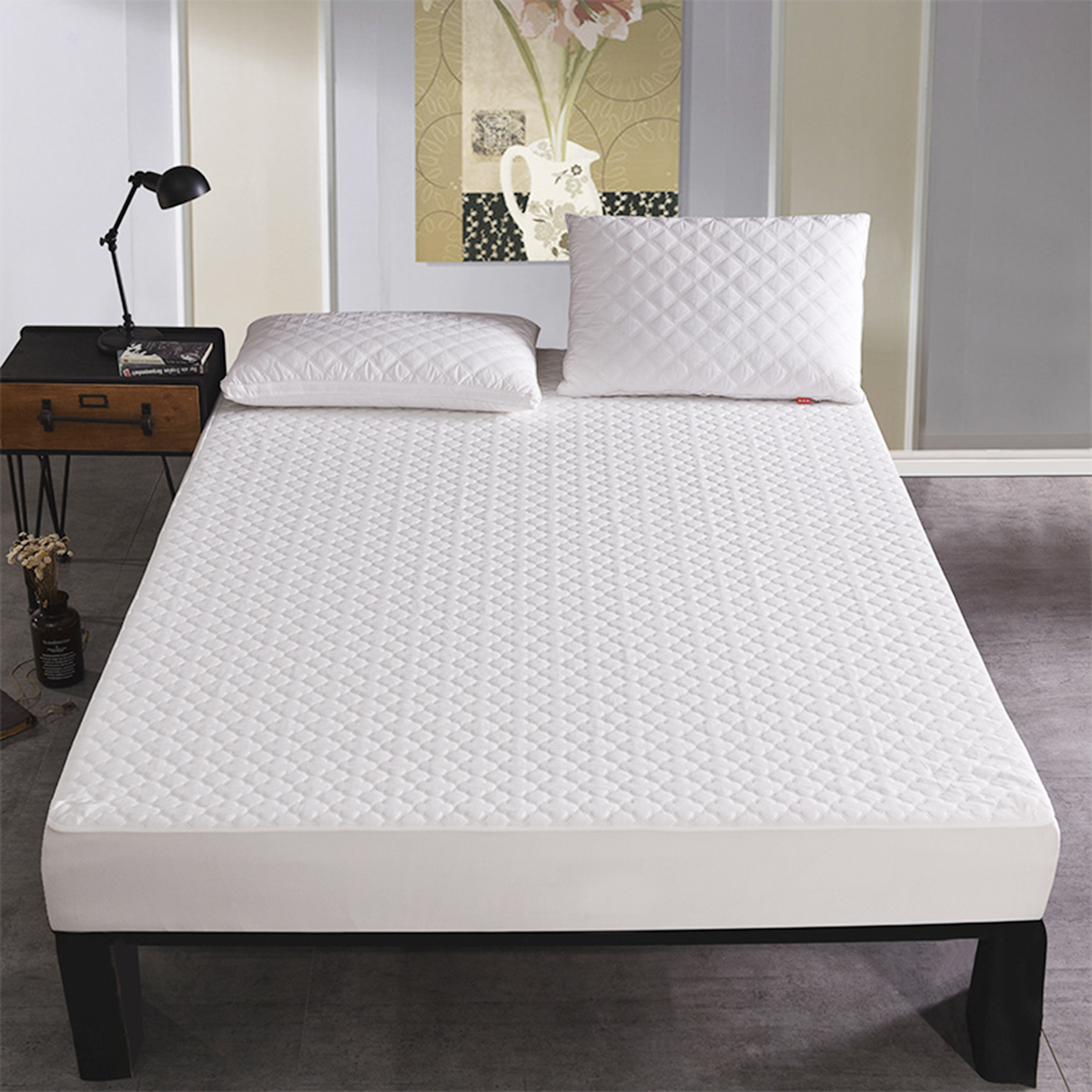 Multi-size-Washable-White-Quilted-Mattress-Covers-Waterproof-Protector-Pad-With-Tightly-Elastic-Band-1692754-8