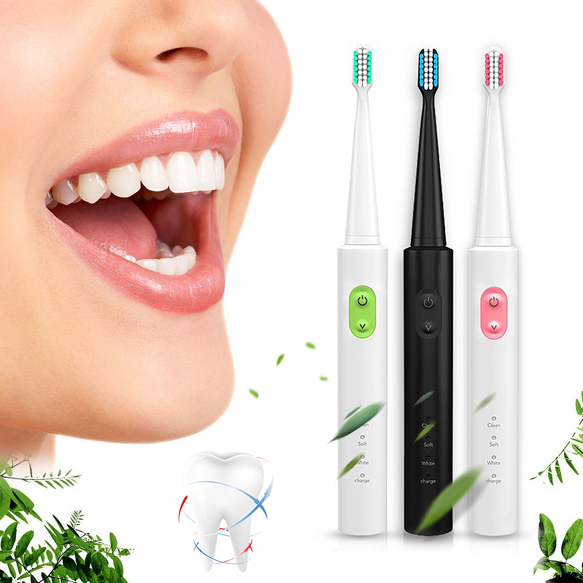 Travel-Rechargeable-Ultrasonic-Electric-Toothbrush-Waterproof-3-Cleaning-Mode-Teeth-Clean-4-Heads-1275782-1