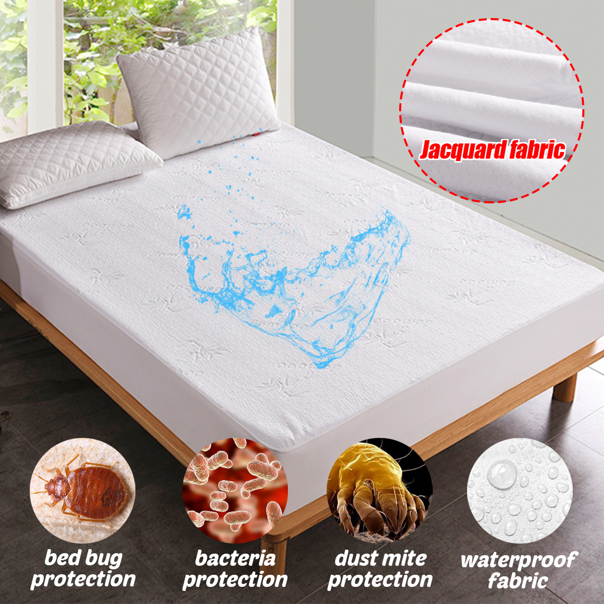 Waterproof-Bamboo-Jacquard-Mattress-Topper-Protector-Cover-Pad-Hypoallergenic-Bedding-Set-1688692-2
