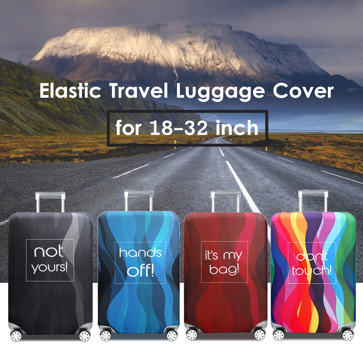 18-32inch-Elastic-Travel-Luggage-Cover-Dustproof-Anti-Scratch-Waterproof-Suitcase-Protector-1634592-1