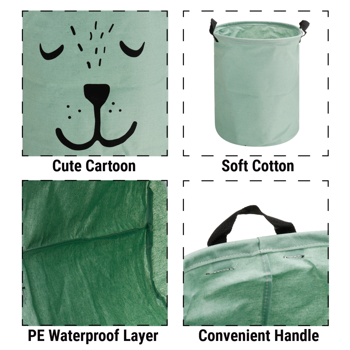 35x40CM-Cotton-PE-Foldable-Storage-Laundry-Hamper-Clothes-Basket-Waterproof-Toy-Hamper-1698566-10