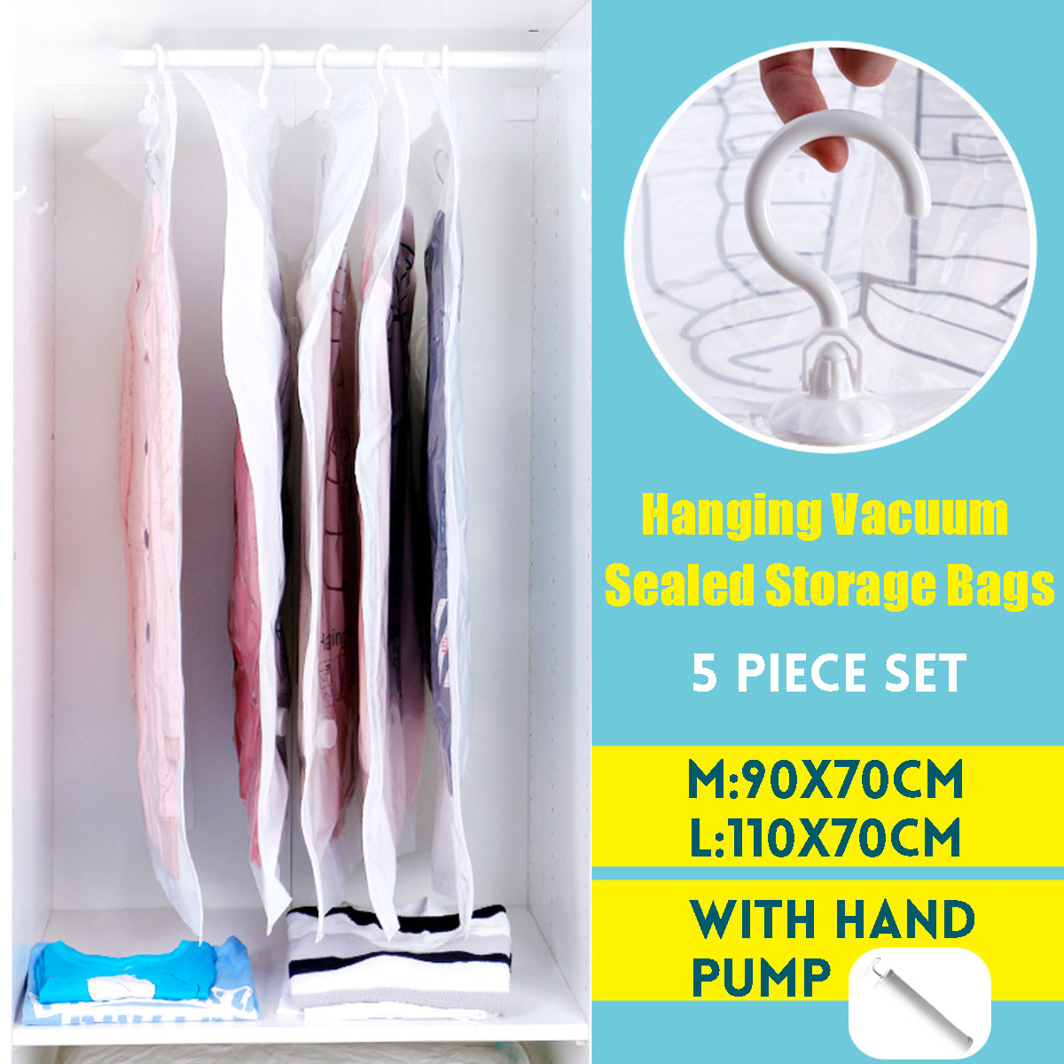 5Pcs-Hanging-Vacuum-Sealed-Cloth-Hanger-Storage-Bags-With-Hand-Pump-1675953-2