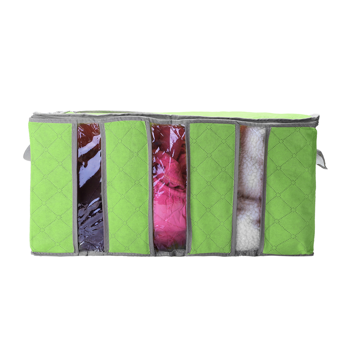 60x35x35cm-Non-Woven-Clothes-Quilt-Storage-Bag-Dustproof--Moisture-Proof-Organizer-Bag-with-Zipper-1197513-2