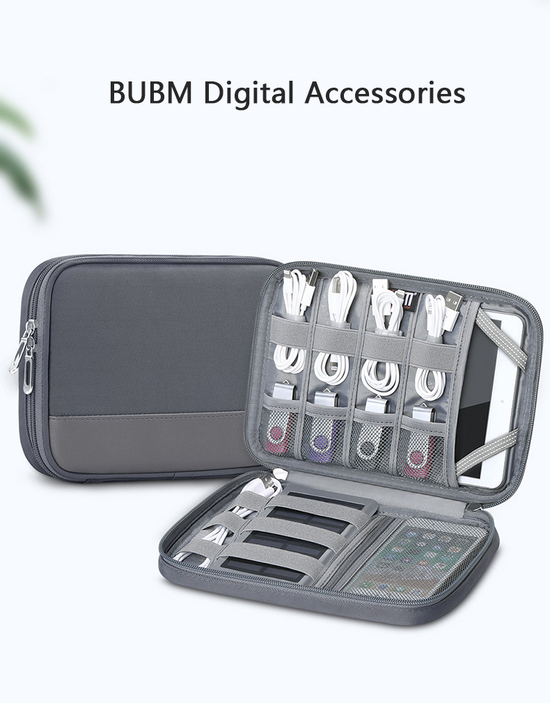 BUBM-Water-resistant-Scratch-resistant-Wear-resistant-Ultra-large-Capacity-Data-Cable-Nylon-Digital--1692764-1