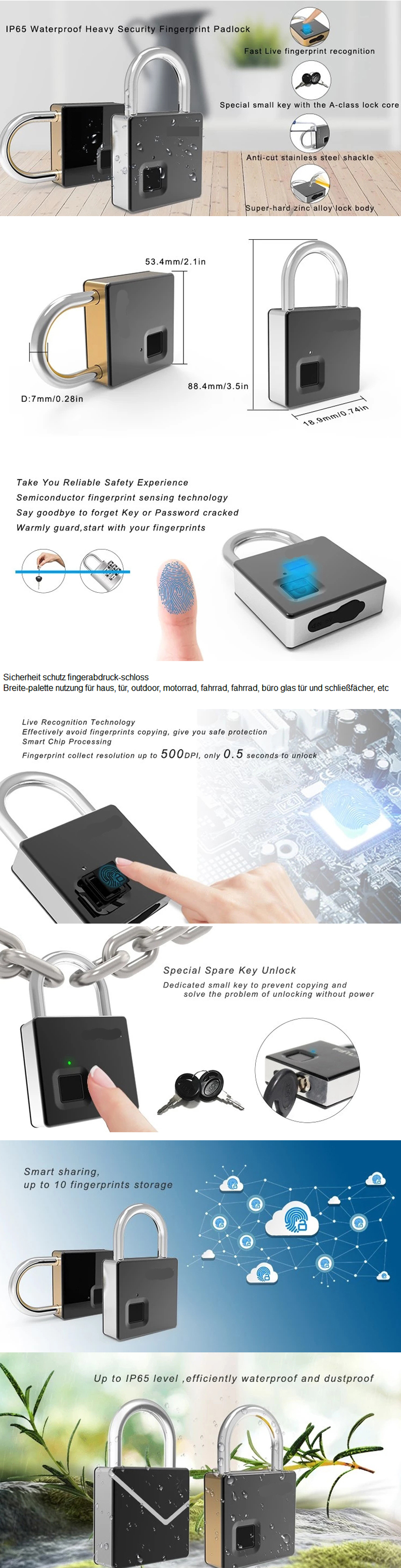 Fipilock-FL-S5-Smart-Anti-theft-USB-Fingerprint-Lock-IP65-Waterproof-Travel-Suitcase-Luggage-Padlock-1521858-1