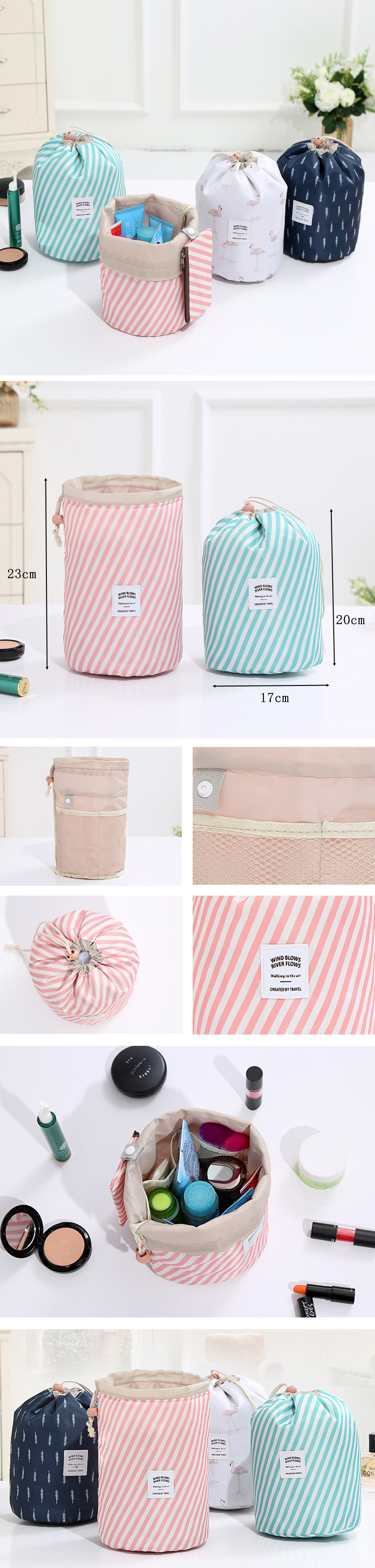 IPReereg-17x23cm-Foldable-Drawstring-Bag-Travel-Toilet-Bags-Toiletry-Case-Pouch-Organizer-Pocket-Mul-1383799-1