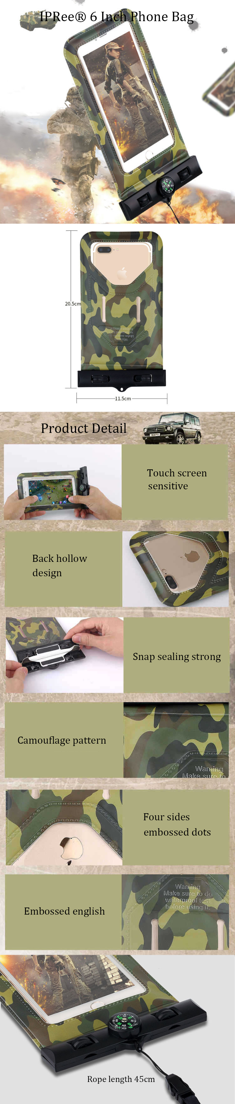 IPReereg-6-Inch-Waterproof-Mobile-Phone-Bag-Pouch-Touch-Screen-Cell-Phone-Holder-Cover-For-iPhone-X--1370092-1