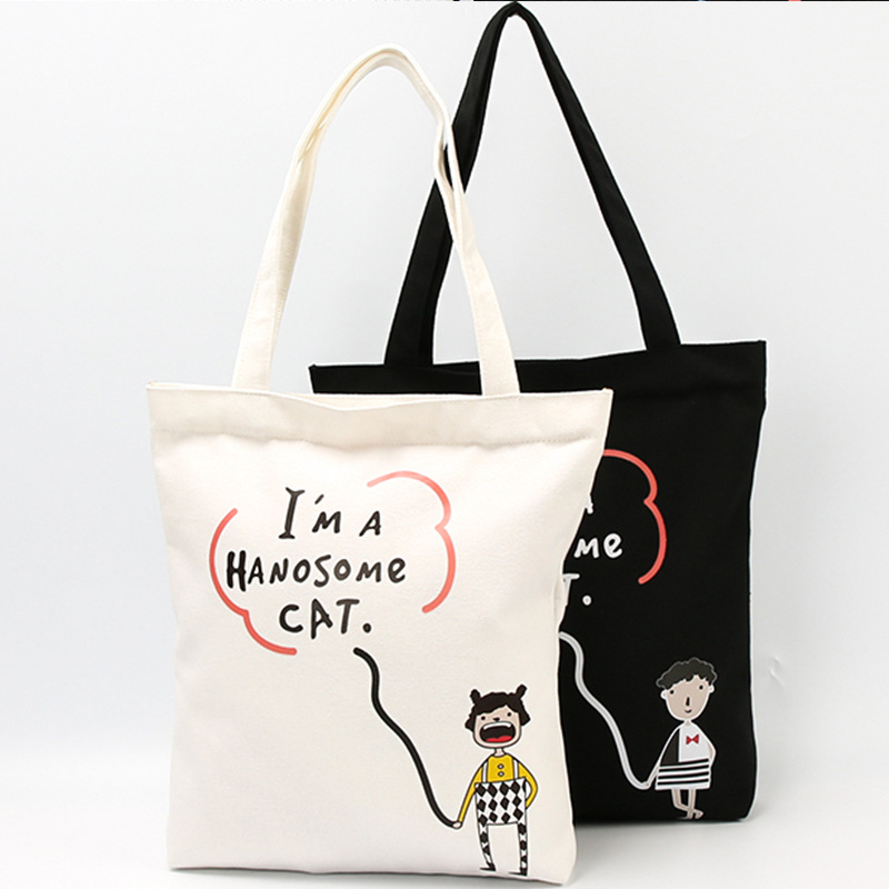 IPReereg-Canvas-Reusable-Foldable-Tote-Handbag-Pack-Outdoor-Travel-Shopping-School-Shoulder-Pouch-1390749-3