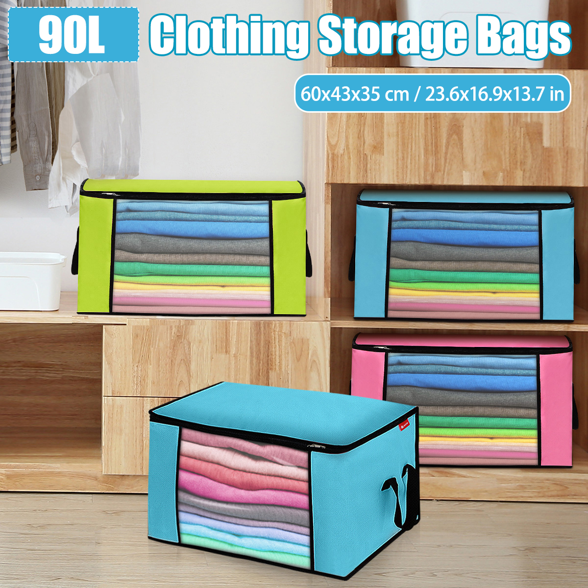 KING-DO-WAY-34-Pcs-90L-Clothing-Storage-Bags-Zipped-Clothes-Organizers-Quilts-Blankets-Bedding-Handb-1855896-1