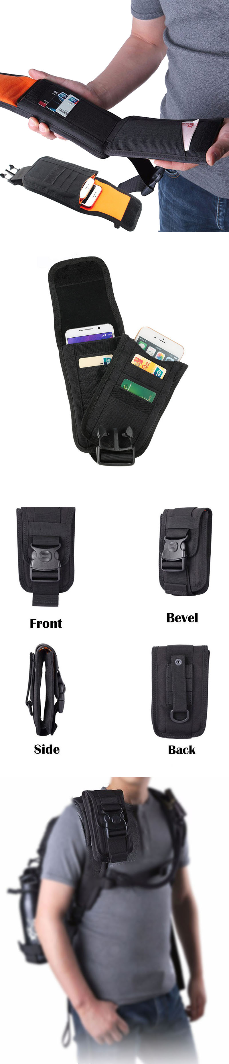 Molle-Tactical-Phone-Bag-Card-Holder-EDC-Gadget-Bag-Oxford-Portable-Waterproof-Waist-Belt-Organizer-1587831-2