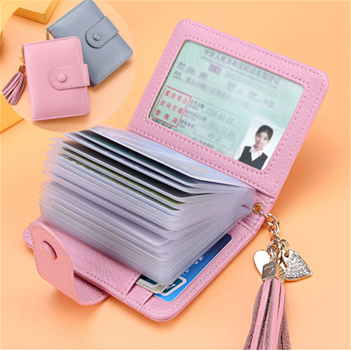 Women-Genuine-Leather-Wallet-ID-Credit-Card-Holder-Bag-Passport-Purse-Outdoor-Travel-1469151-8
