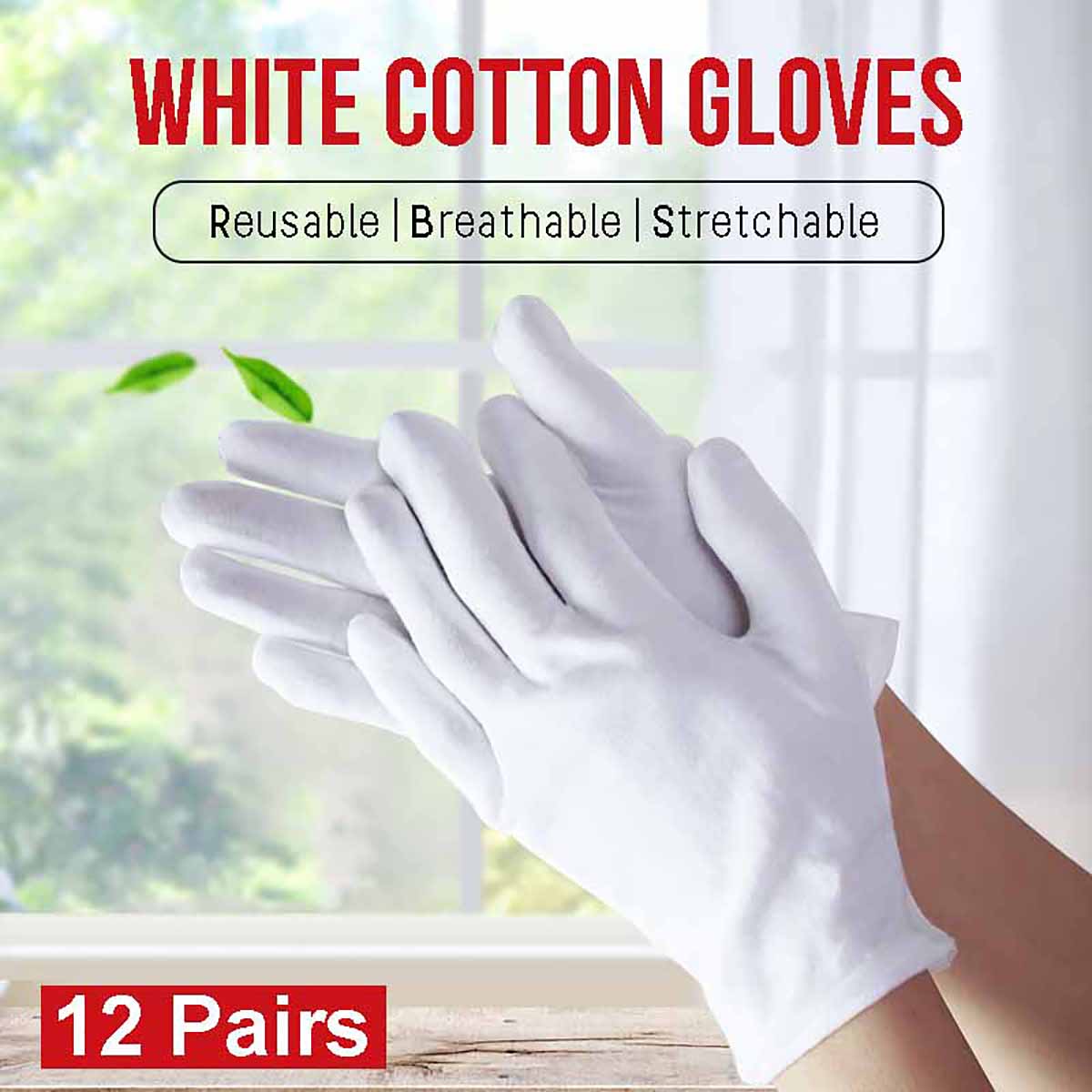 12-Pairs--Disposable-White-Glove-Soft-Cotton-Safety-Oil-Resistant-Camping-Picnic-BBQ-1696655-1