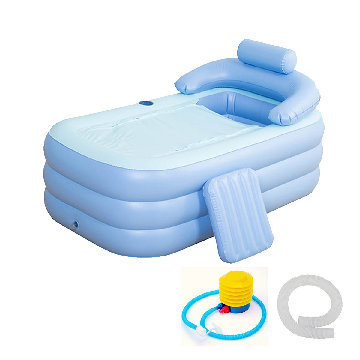 Foldable-Inflatable-Bathtub-160x84x64cm-PVC-Adult--Bath-Tub-with-Air-Pump-1173190-1