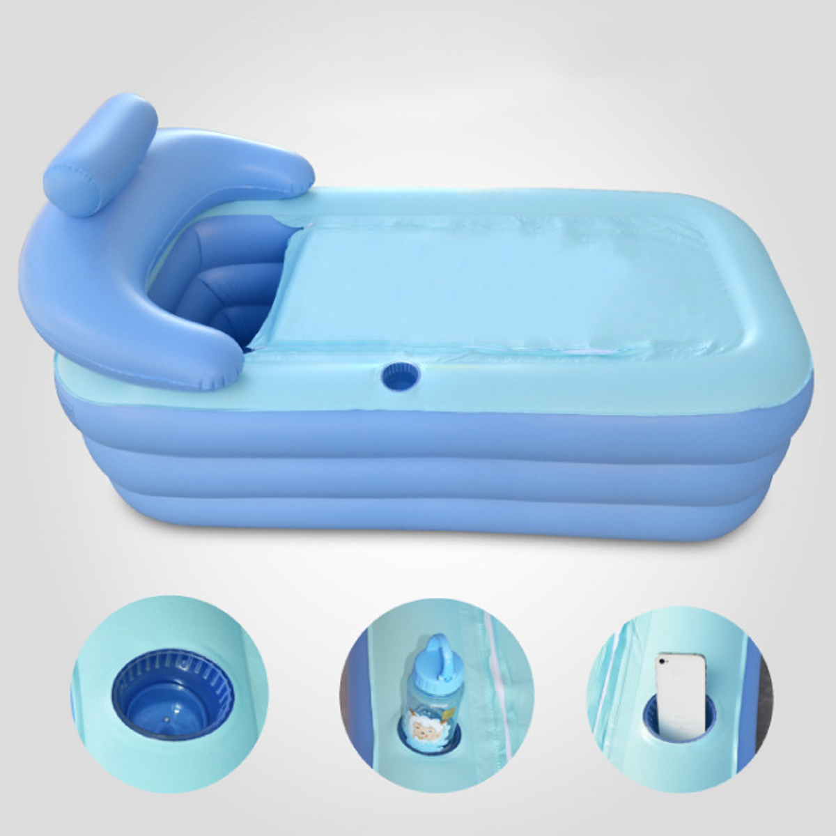 Foldable-Inflatable-Bathtub-160x84x64cm-PVC-Adult--Bath-Tub-with-Air-Pump-1173190-3