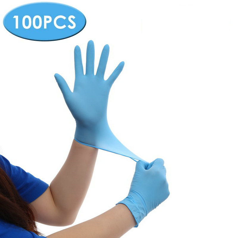 IPReereg-100Pcs-Disposable-Nitrile-BBQ-Gloves-Waterproof-Safety-Glove-Disposable-Gloves-1653359-1