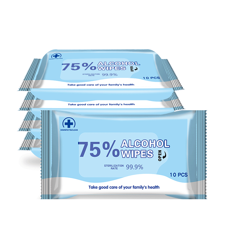 XINQING-1-Pack-of-10-Pcs-75-Medical-Alcohol-Wipes-999-Antibacterial-Disinfection-Cleaning-Wet-Wipes--1651782-3