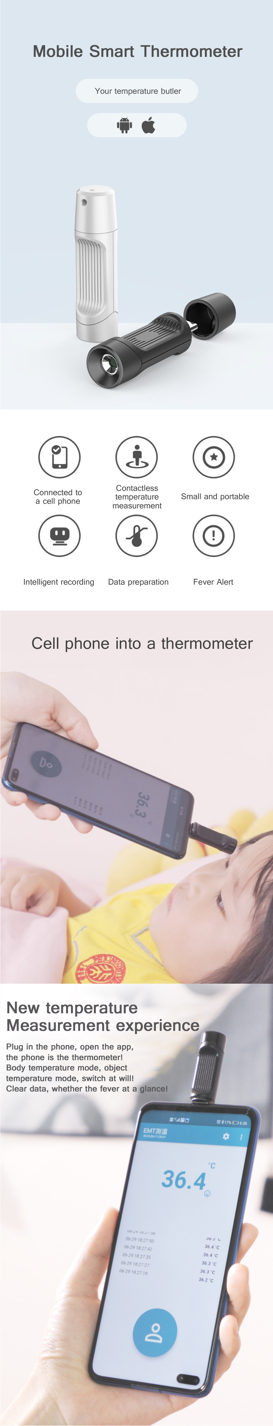 Mini-USB-Thermometer-Smart-Mobile-Phone-Digital-Thermometer-Non-contact-Infrared-Temperature-Sensor--1815251-1