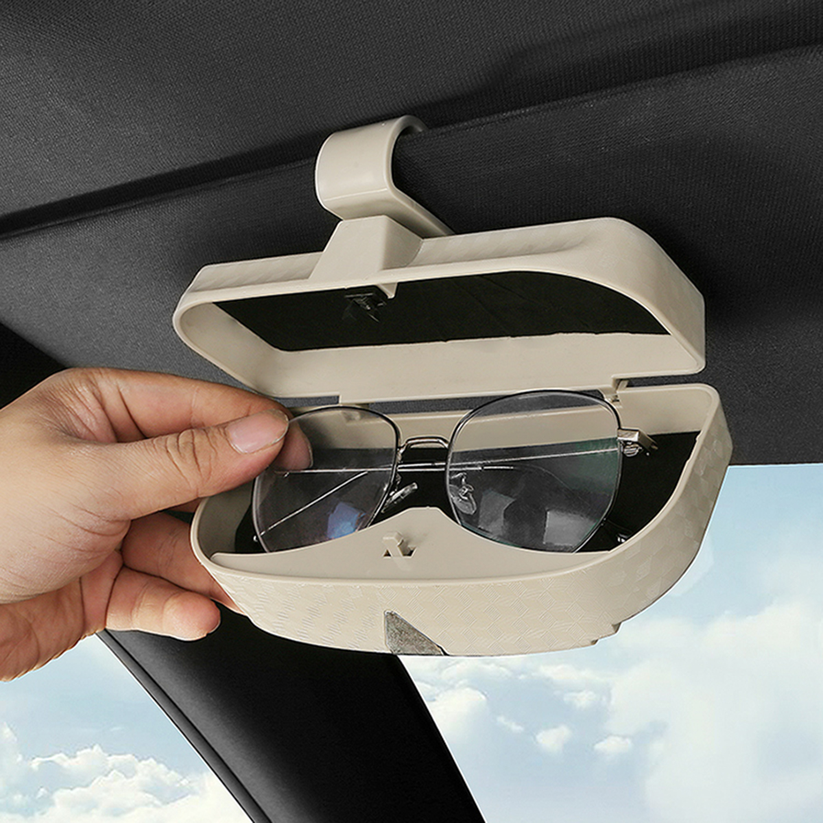 RV-Travel-Car-Sunglasses-Case-Holder-Universa-Glasses-Cage-Storage-Boxes-Sun-Visor-Clip-Storage-Bag-1806134-11