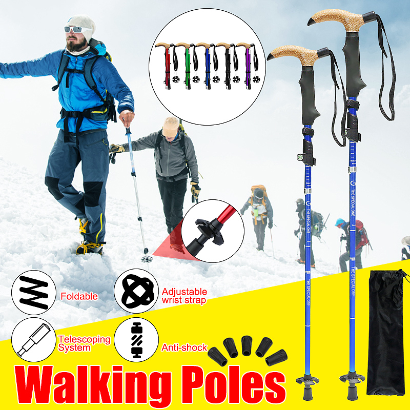 110-130cm-T-handle-Light-Short-Folding-Trekking-Pole-Multifunctional-Outdoor-Hiking-Climbing-Telesco-1603839-1
