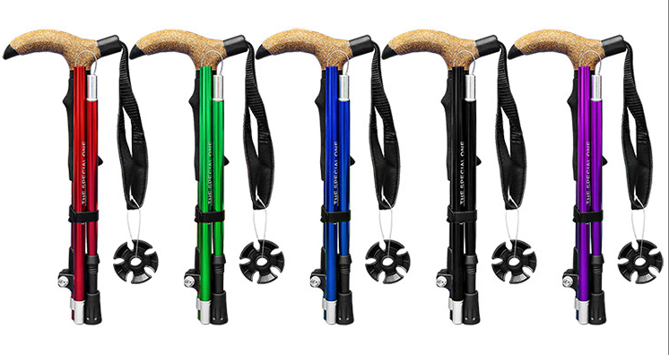 110-130cm-T-handle-Light-Short-Folding-Trekking-Pole-Multifunctional-Outdoor-Hiking-Climbing-Telesco-1603839-3