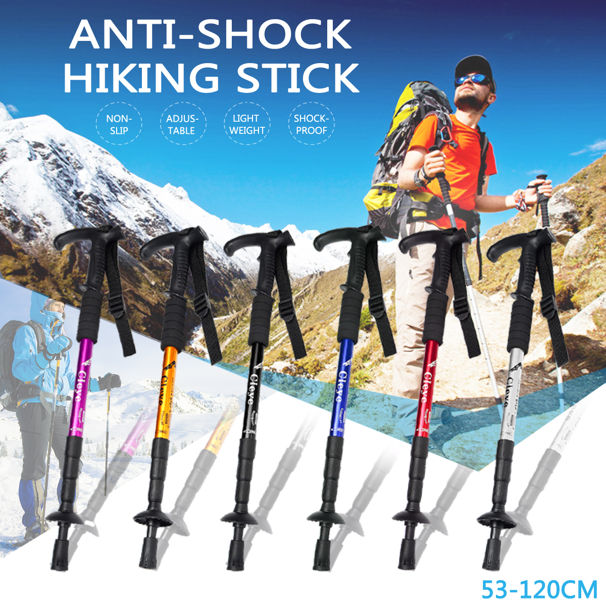 4-Section-Trail-Poles-Stick-Anti-slip-Ultralight-Adjustable-Portable-Trekking-Sticks-For-Hiking-Walk-1813548-2