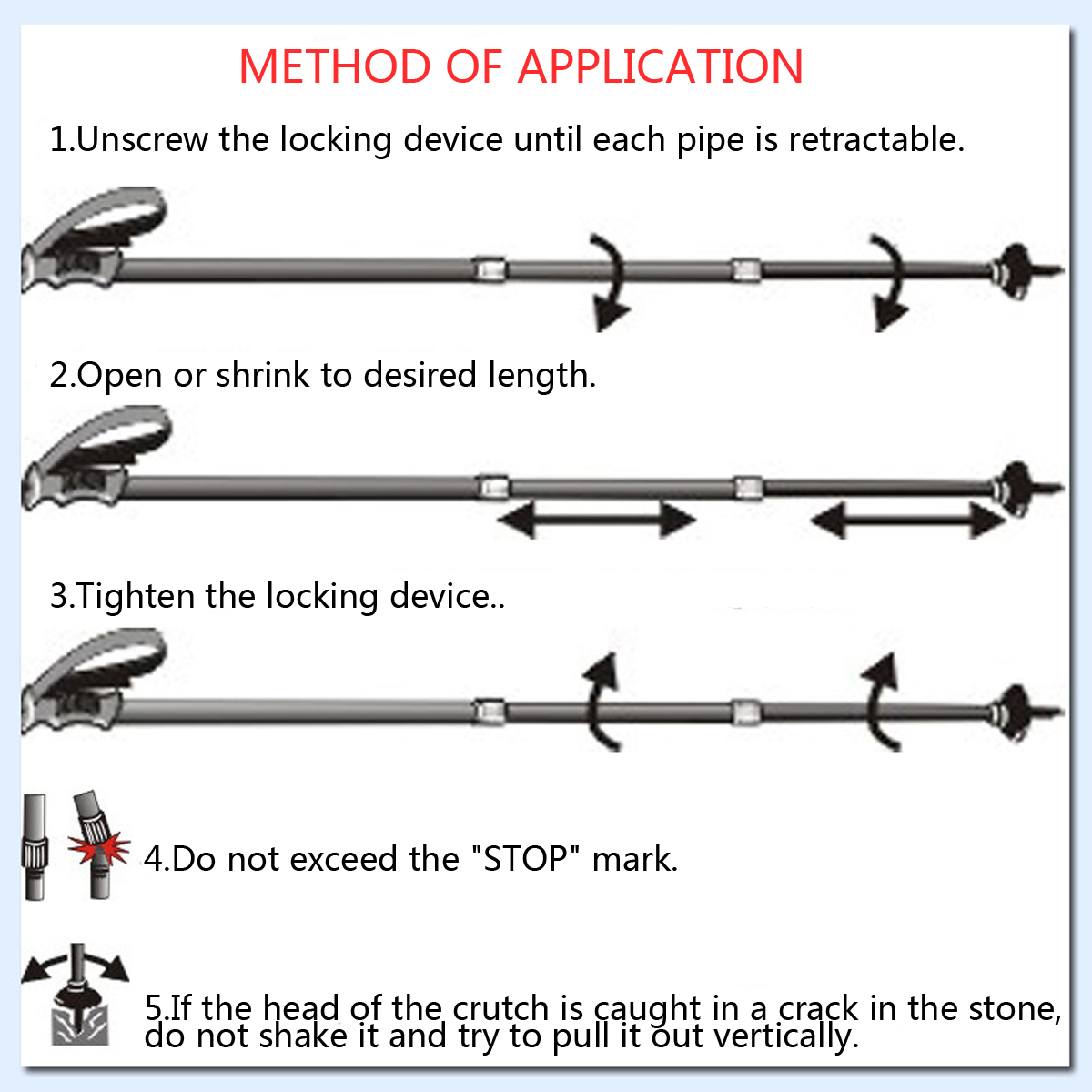 4-Section-Trail-Poles-Stick-Anti-slip-Ultralight-Adjustable-Portable-Trekking-Sticks-For-Hiking-Walk-1813548-4