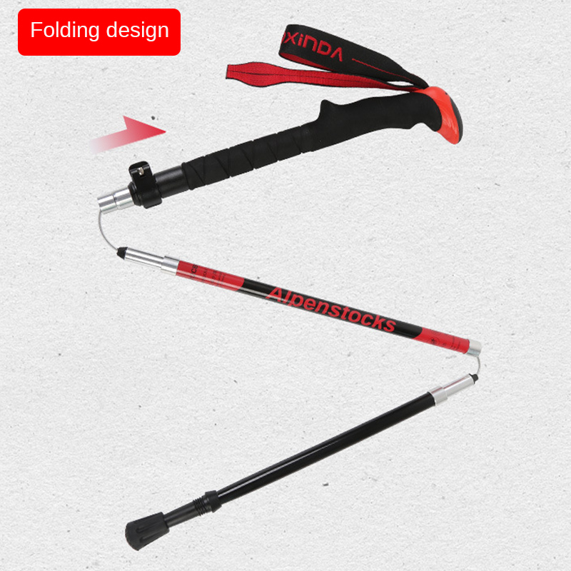 XINDA-5-Sections-Ultralight-Carbon-Non-slip-Trekking-Pole-Outdoor-Hiking-Climbing-Cane-Walking-Stick-1628734-3