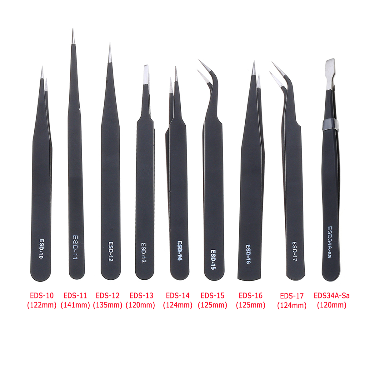 9-Pcs-ESD-Tweezer-Anti-static-Stainless-Steel-Precisiion-Tweezers-for-Electronics-Nail-Beauty-1319811-2