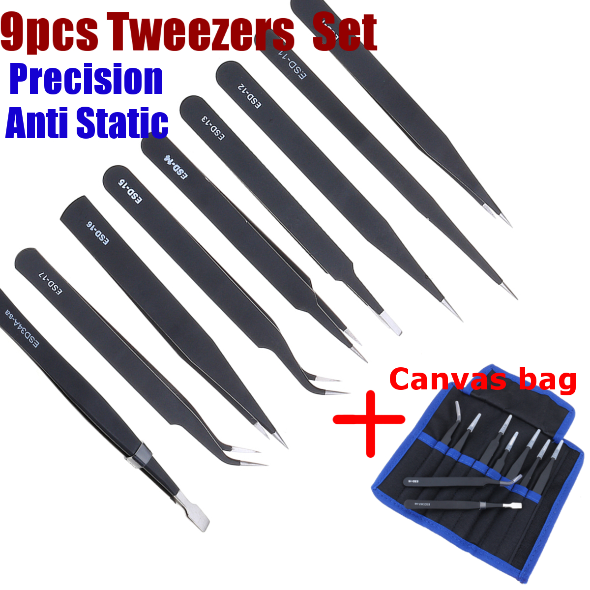 9-Pcs-ESD-Tweezer-Anti-static-Stainless-Steel-Precisiion-Tweezers-for-Electronics-Nail-Beauty-1319811-3