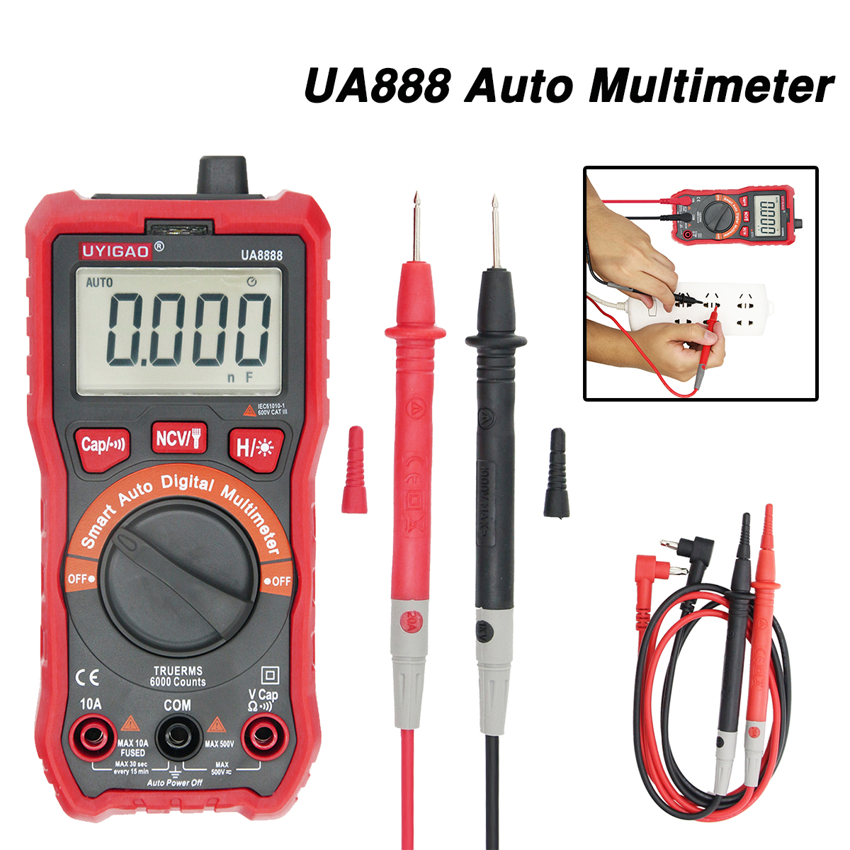 NEW UA888 Digital Multimeter NCV Auto Meters Handheld DC AC Voltage Meter 