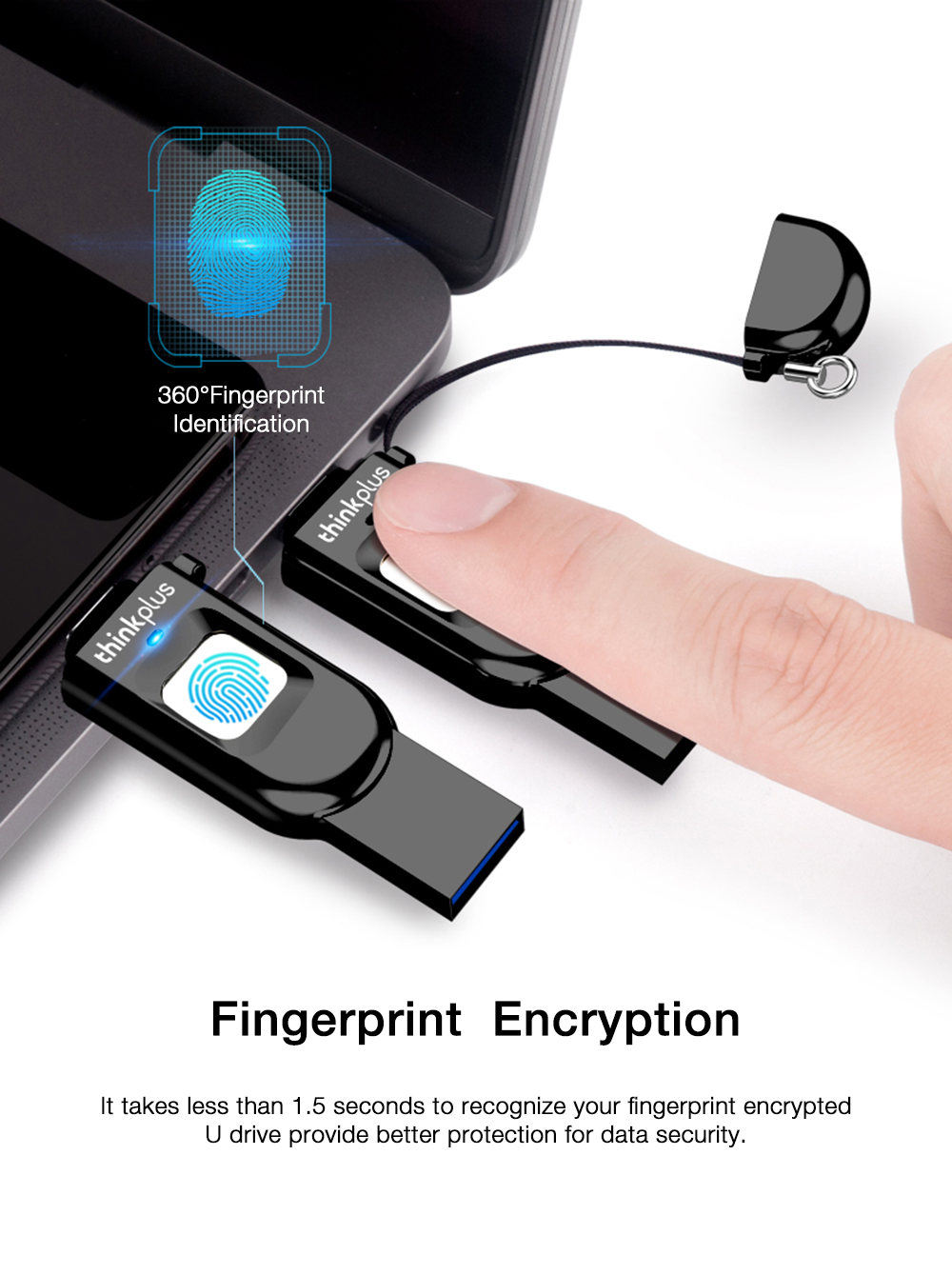 Lenovo-Thinkplus-2-In-1-USB-30-Type-C-Fingerprint-USB-Disk-32G-64G-128G-256G-Pendrive-Privacy-Protec-1942623-2
