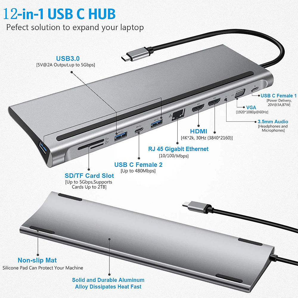 12-in-1-Type-C-Docking-Station-USB-C-Hub-Splitter-Adaptor-with-Dual-4K-HDMI-Display-1080P-VGA-87W-US-1974320-1
