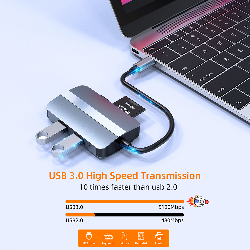 5-IN-1-Type-C-Hub-Docking-Station-USB-C-to-USB-20-USB-30-RJ45-100Mbps-LAN-Ethernet-SDTF-Card-Reader--1943117-3