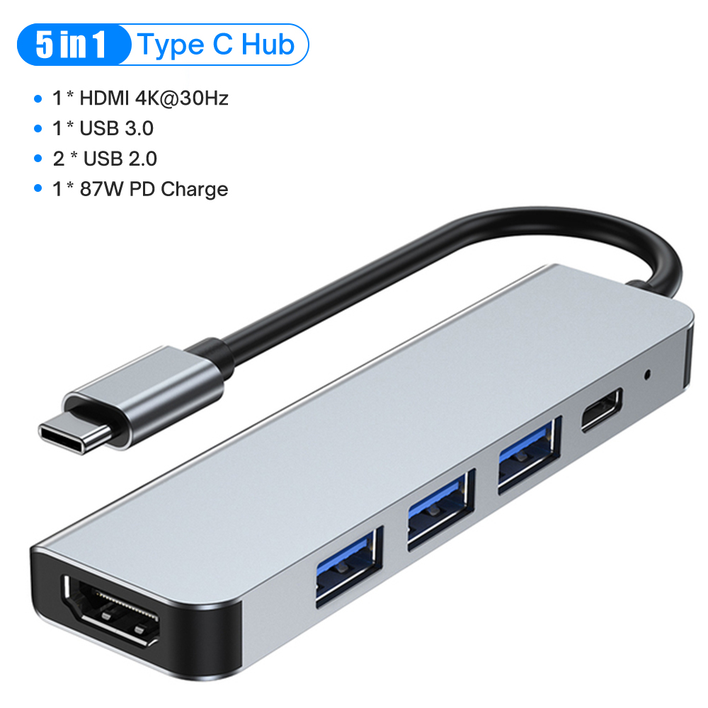 5-in-1-USB-C-Hub-Splitter-Type-C-Docking-Station-with-USB30-USB20-USB-C-PD-87W-4K-HDMI-Compatible-fo-1976697-2