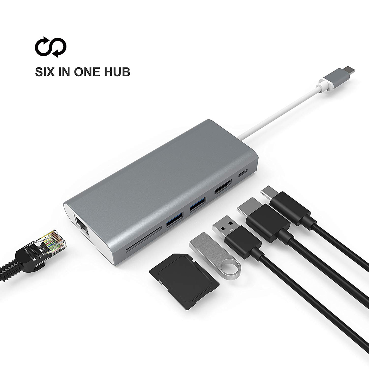 6-In-1-Type-C-Hub-Docking-Station-Adapter-with-2-USB30-SD-Card-Reader-HD-RJ45-Port-PD-Fast-Charging-1853714-2