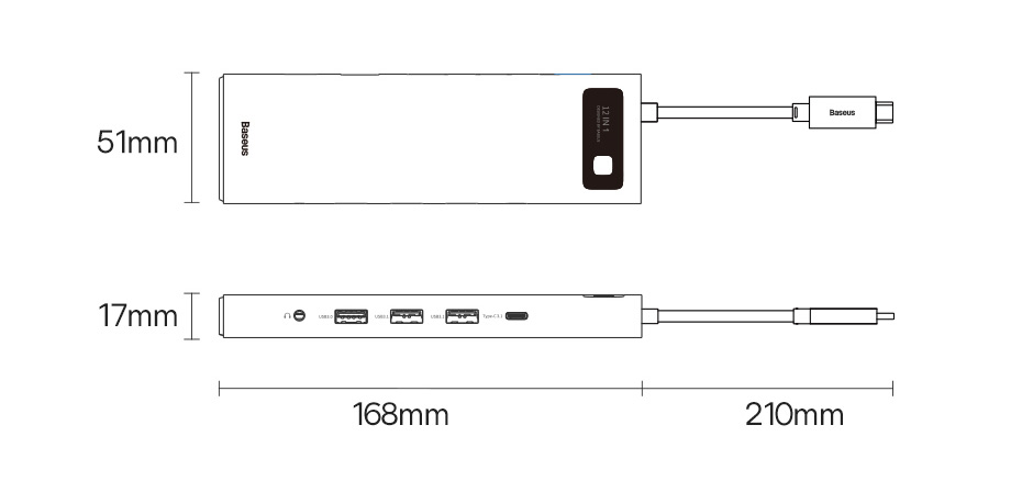 8K30HzBaseus-12-IN-1-USB-Type-C-Hub-Adapter-Docking-Station-with-USB30-USB31-Type-C-PD-100W-8K-HDMI--1947344-11