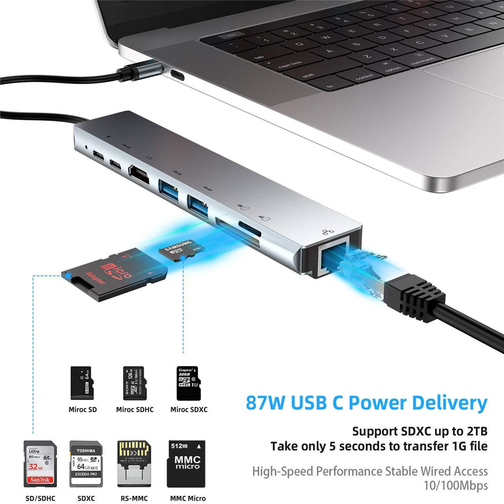 Bakeey-8-in-1-USB-C-Hub-Docking-Station-Adapter-With-4K-HDMI-HD-Display--87W-USB-C-PD30-Power-Delive-1705441-8