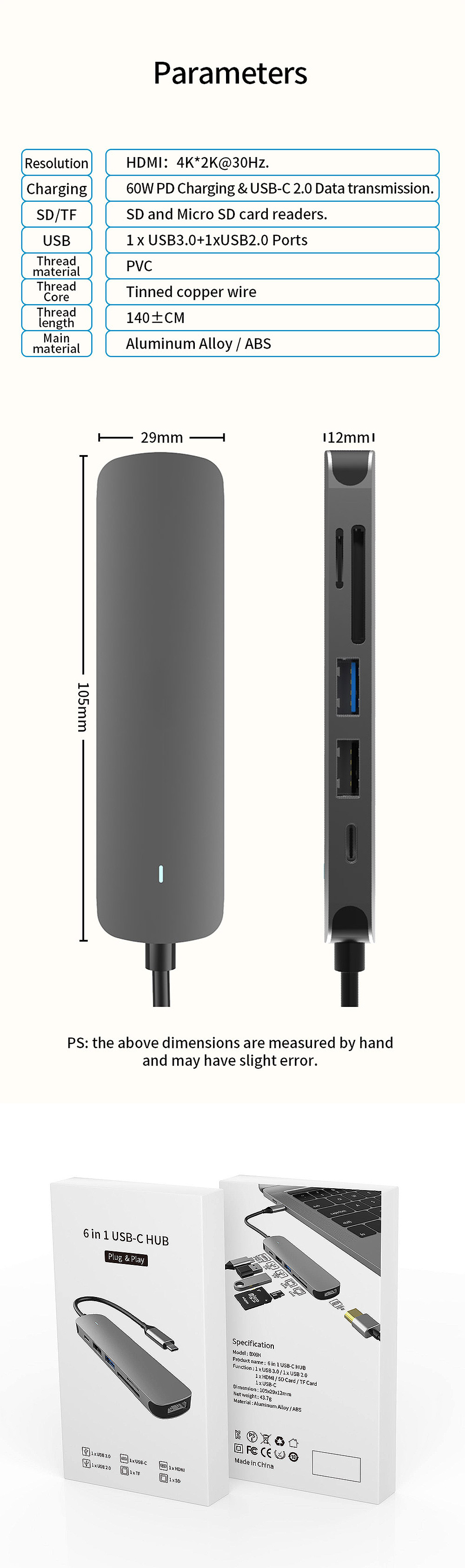 Basix-6-in-1-Type-C-Docking-Station-USB-C-Hub-with-USB-C-PD30-USB20-USB30-TF-SD-Card-Slot-4K-HDMI-Co-1974322-4